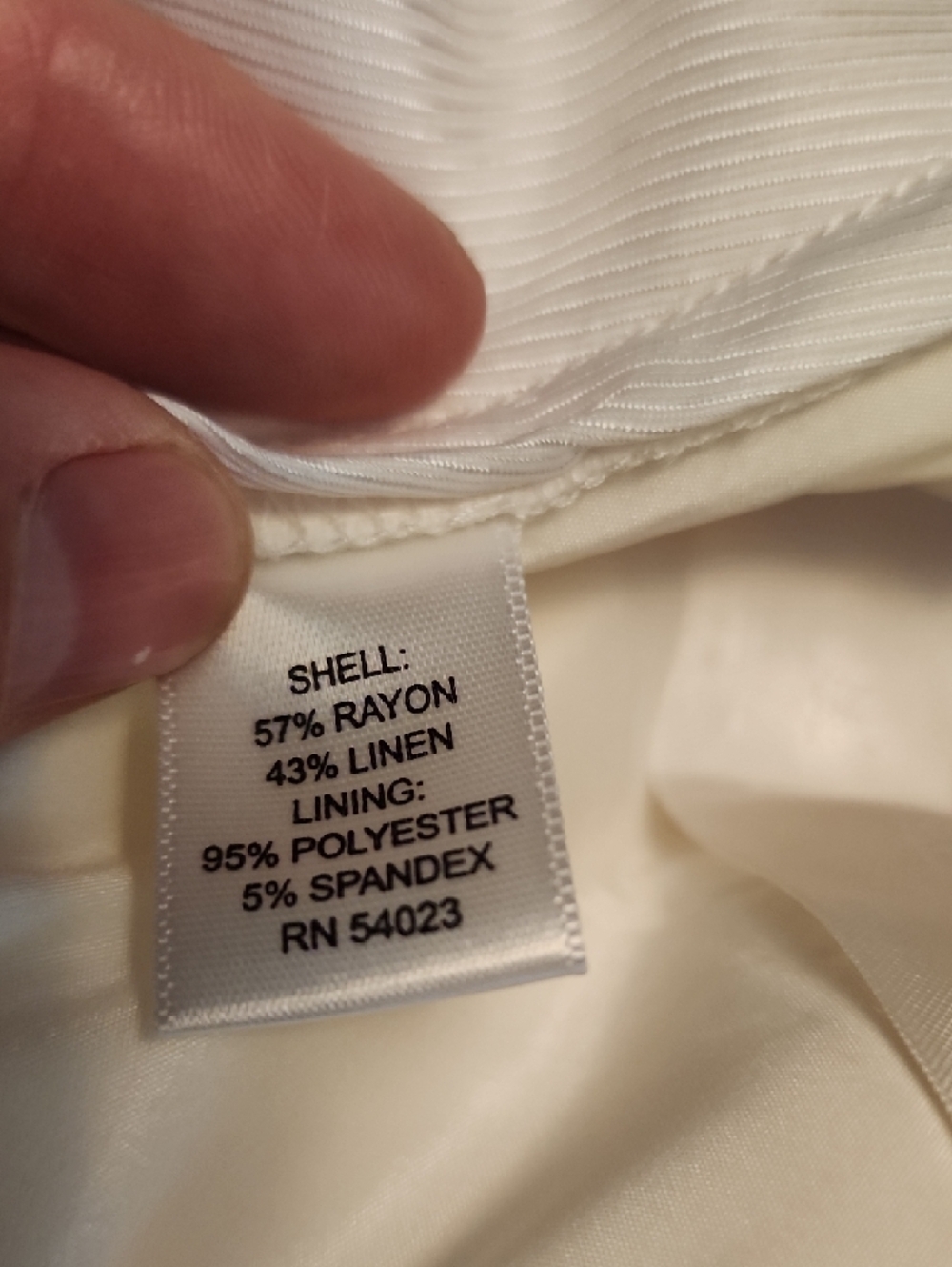 Banana Republic Cream Wide-Leg Linen-Blend Pants - Picture 10 of 10